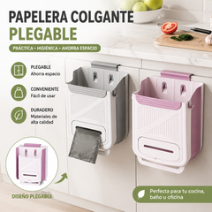 🗑️🚪Cubo de basura plegable colgante para cocina, cubo de basura colgante para puerta de armario doméstico