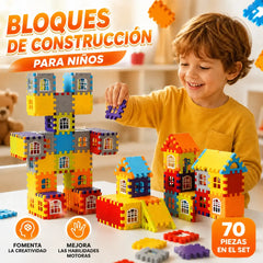 🎁🧩【70 piezas】 Juguetes educativos de bloques de construcción