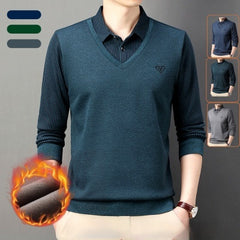 🔥🔥🔥【Especiales de otoño】【M-4XL】🔥Top cálido de dos piezas todo en uno de cachemira premium para hombre