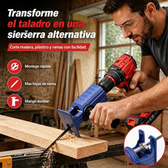 🔧 Adaptador de Taladro a Sierra Eléctrica – Convierte tu Taladro en Sierra de Calar o Sable, Multifunción para Madera 🧰