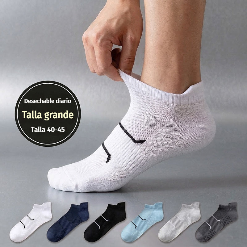 🧦12 Pares de calcetines de algodón para hombre – Tobilleros ligeros, absorbentes y súper transpirables ☀️💨