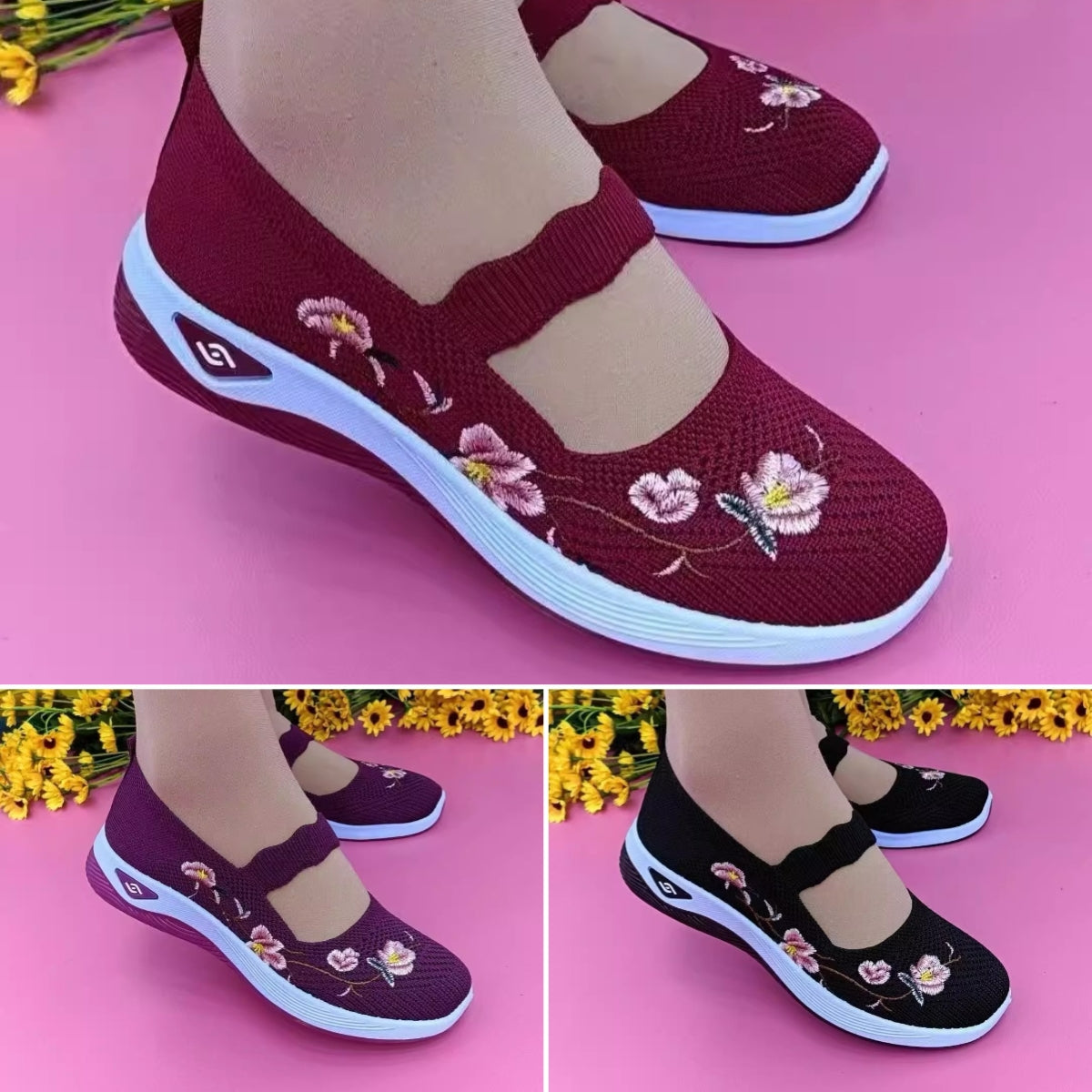 🥰💐【36-41】Zapatos cómodos, transpirables y antideslizantes para personas de mediana edad y mayores.