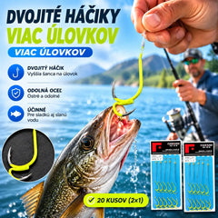 ❤️‍🔥 (20 kusov) Ultra ostré klasické dvojité háčiky na rybolov