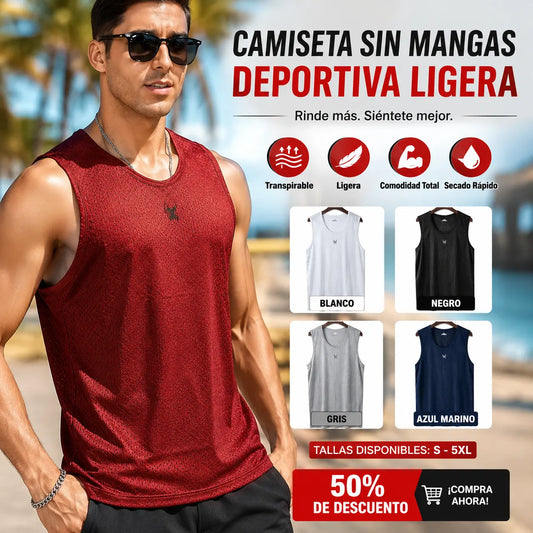【2 piezas 28 euros】✅👕 Camisetas sin mangas casuales para hombre Ice Silk – fáciles de combinar, transpirables y de secado rápido, ideales para cualquier look diario
