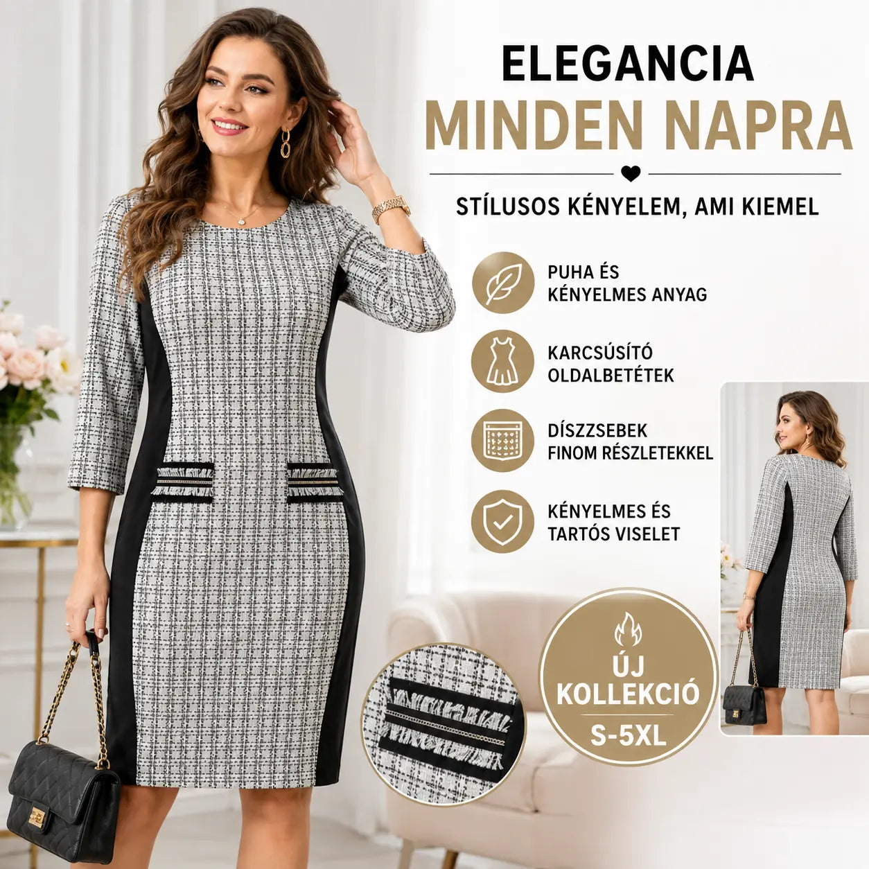 🔥🌷【S-5XL】Kiváló minőségű, kényelmes és stílusos plus size ruha【Szezonvégi kiárusítás】