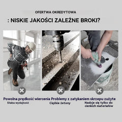 【6+8+10+12mm】1 zestaw | Zestaw 4-ostrzowych wierteł mimośrodowych o wysokiej wytrzymałości