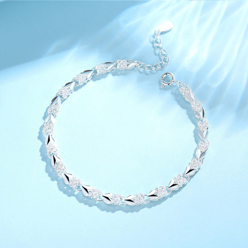 ✨【39%OFF】💖Nueva y moderna pulsera de plata de ley 925 para mujer🍀