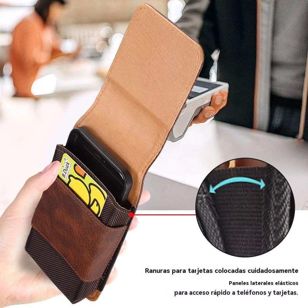 🔥 Funda para Móvil con Clip para Cinturón – Cierre Magnético, Resistente y con Ranura para Tarjetas