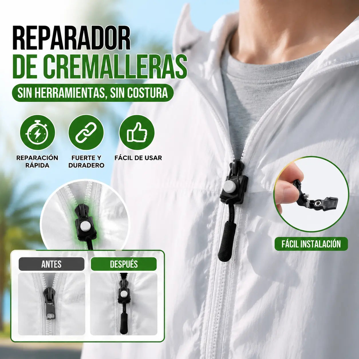 🔥（20 piezas）Herramienta universal de reparación de cremalleras