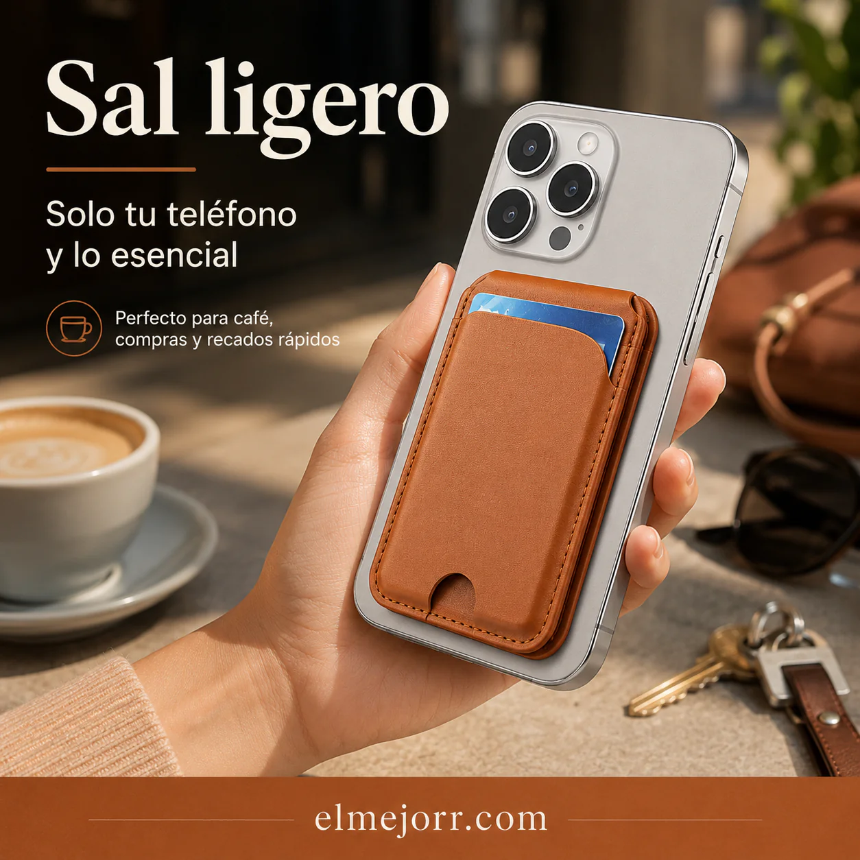 📱 Soporte Magnético para Teléfono con Tarjetero