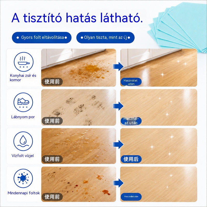 💦🏡 [3 csomag, összesen 90 lap] Vízben oldódó padlótisztító kendők