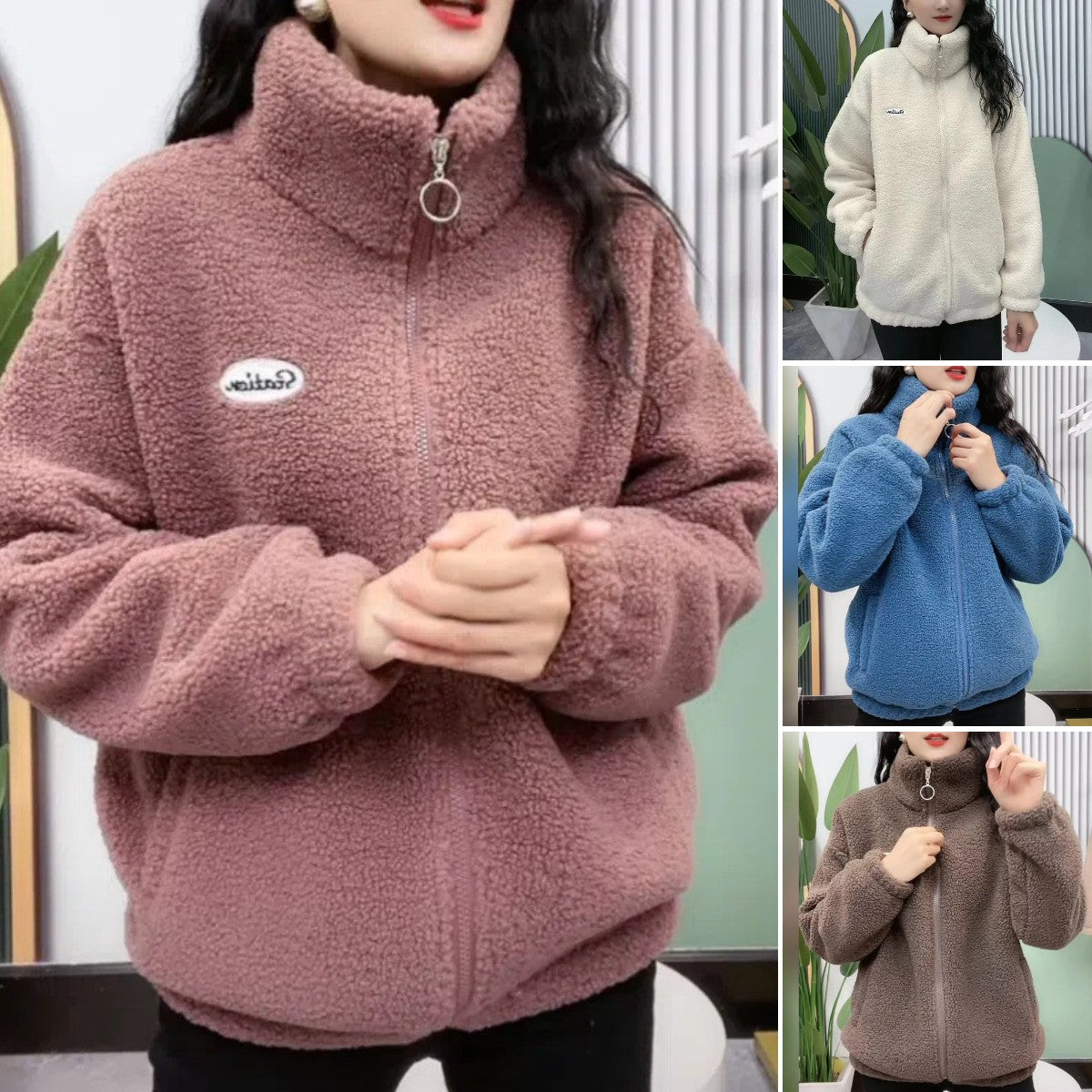 🔥🔥【M-4XL】Chaqueta cálida de lana de cordero de puro algodón