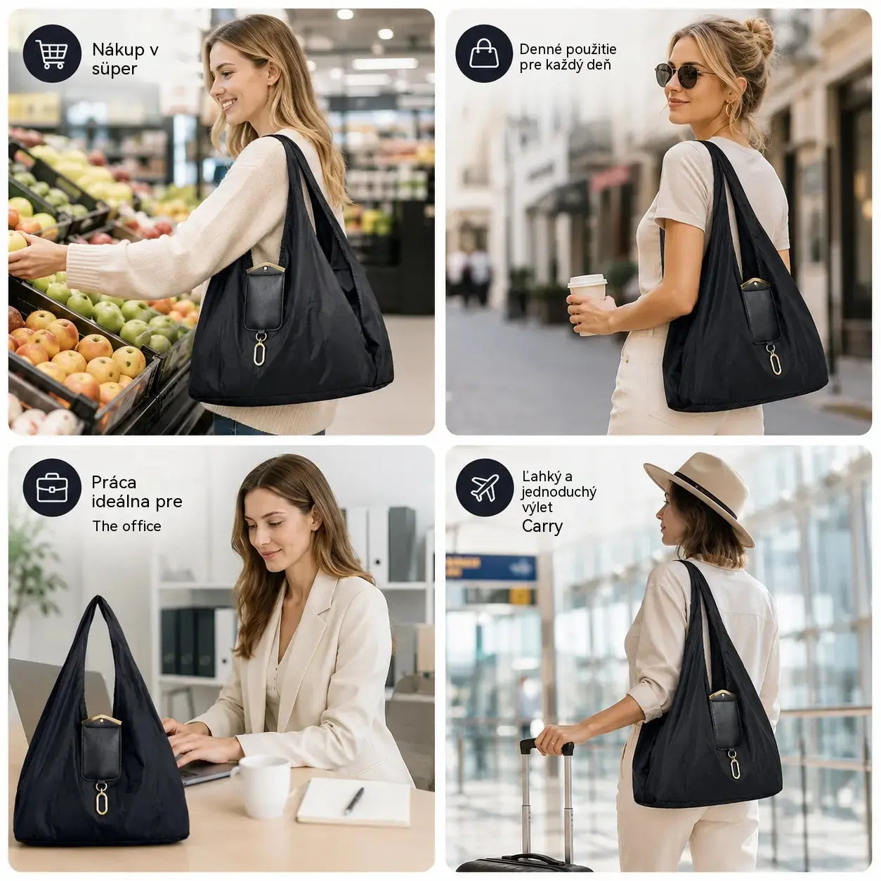 🔥Posledný deň špeciálnej ponuky, využite zľavu 49%! 👜✨Skladacia nákupná taška s kľúčenkou, ekologická a opakovane použiteľná látková taška.