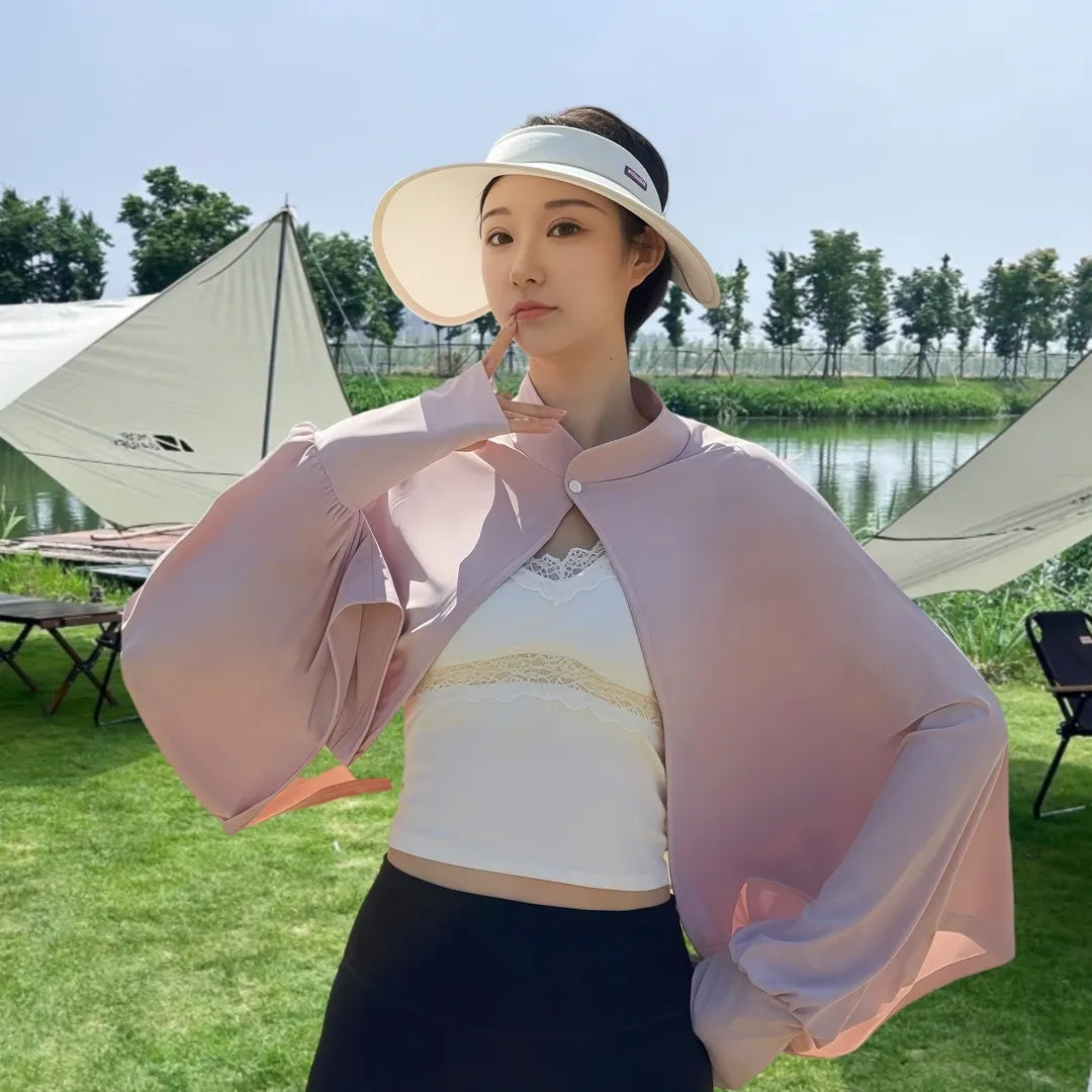☀️❄️ Chaqueta Solar de Seda Fría UPF50+ – Fresca, Ligera y Protección Total para el Verano