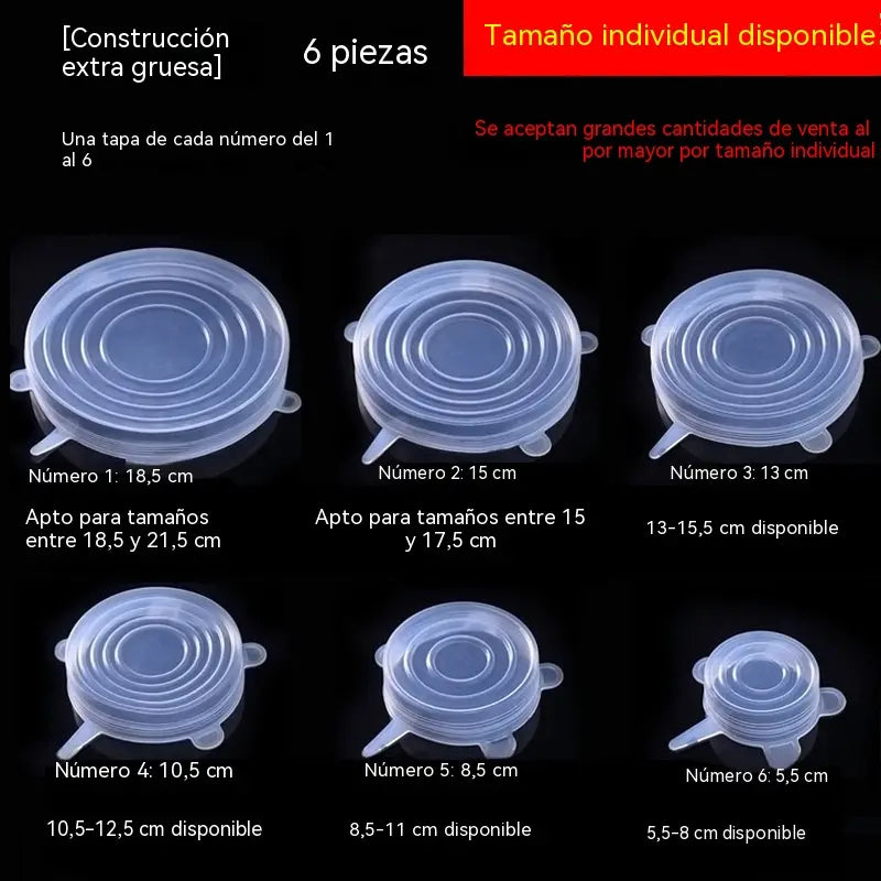 📢📢 ¡50% de descuento! 🥗✨ Tapa reutilizable de silicona apta para alimentos
