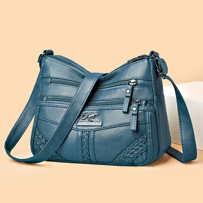 🔥30% de descuento】Elegante bolso de hombro de cuero suave y gran capacidad