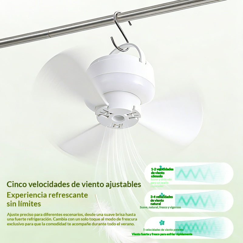 ⏰ Oferta por tiempo limitado: ¡Ventilador de techo recargable con luz LED! 🌬️✨ Incluye un cable de alimentación de 1,5 metros.