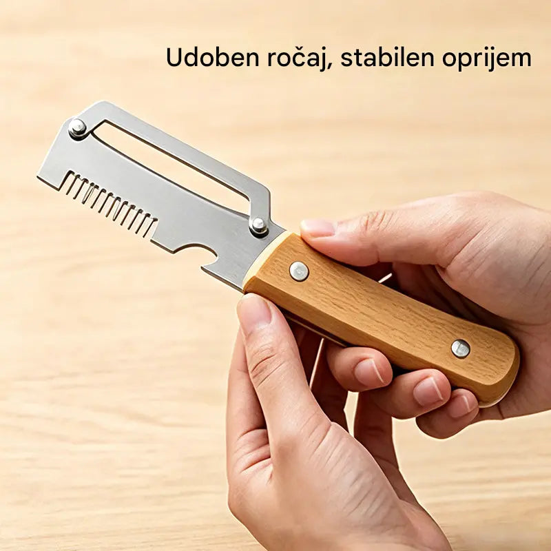 【Kupite 1, dobite 1 gratis】Večnamenski kuhinjski lupilec 3 v 1: lupi, reže in odpira steklenice!