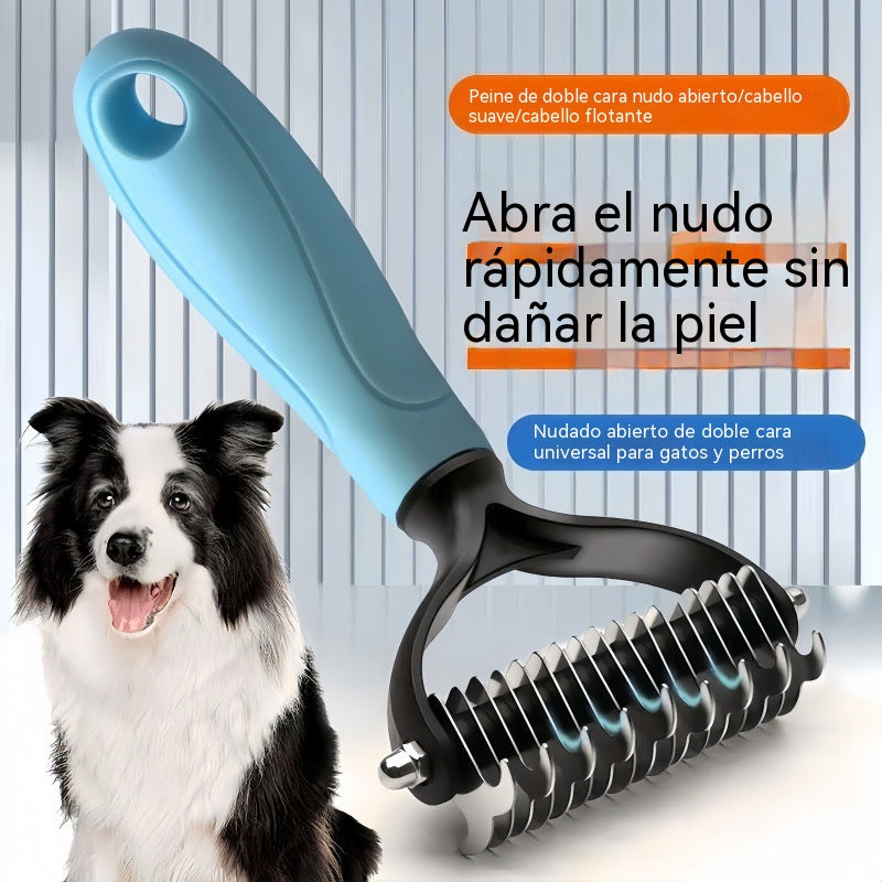 【compre uno y llévese otro gratis】2 piezas 22 euros | Herramienta profesional para eliminar el pelo muerto de perros y gatos: suave, eficaz y un hogar libre de pelo