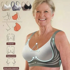 ❤️ Minden idők legalacsonyabb árú [3 db-os] Magasan rugalmas, varrásmentes, plus size push-up melltartó ❤️ [40–85 kg]