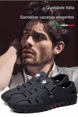 🔥Zapatos casuales transpirables y huecos para hombre, suela suave, verano 2025
