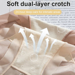 💟【Pack de 6】Bragas de mujer de alta calidad / cintura alta / alta elasticidad de seda fría