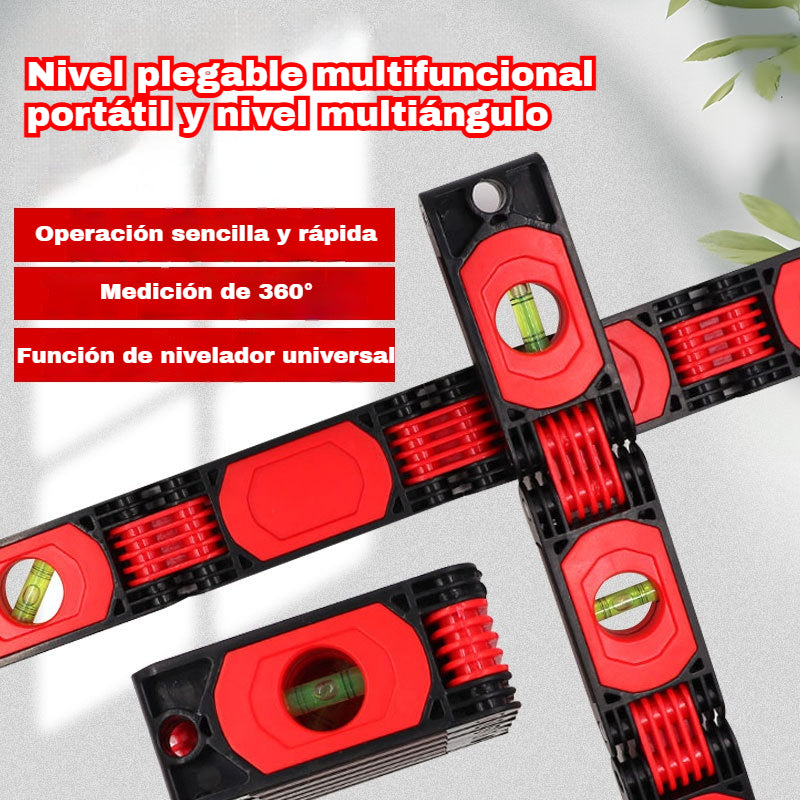 🔧Nivel plegable multifuncional portátil y nivel multiángulo