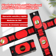 🔧Nivel plegable multifuncional portátil y nivel multiángulo