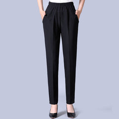 🔥Compre 1 y obtenga 1 gratis🔥【45-90 KG】 Nuevos pantalones casuales rectos de felpa para mujer de otoño e invierno, cintura alta