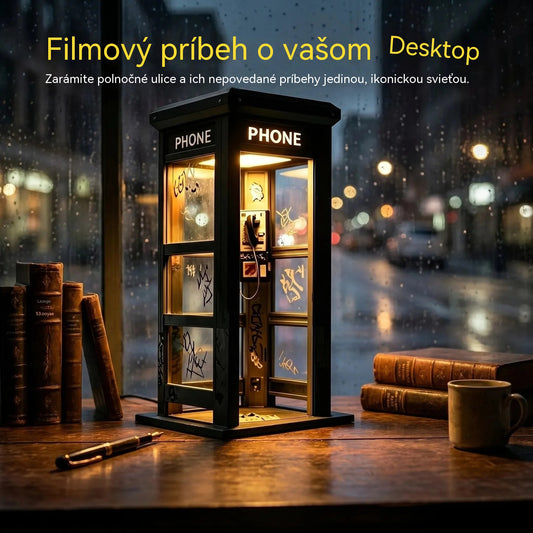 ✨⏰ Limitovaná edícia retro ambientného osvetlenia v tvare telefónnej búdky: Nostalgický dizajn, ktorý vytvára hrejivú a príjemnú atmosféru.💡📞