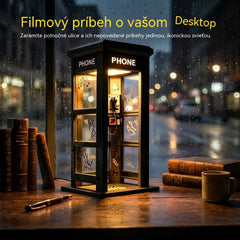 ✨⏰ Limitovaná edícia retro ambientného osvetlenia v tvare telefónnej búdky: Nostalgický dizajn, ktorý vytvára hrejivú a príjemnú atmosféru.💡📞