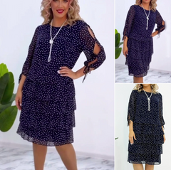 🥰【S-5XL】2025 Nuevo y elegante vestido suelto de lunares