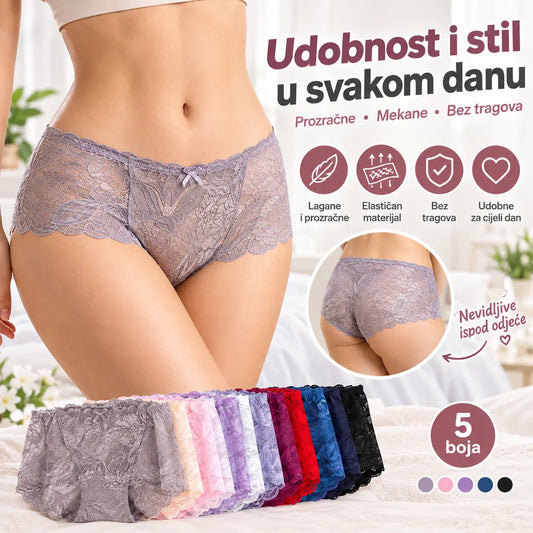 🔥💘【5 komad 】💋【40-105kg】 Seksi, prozračno žensko donje rublje do srednjeg struka