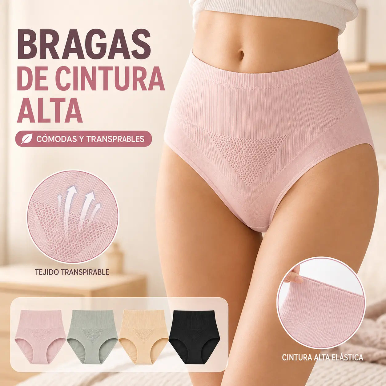 【7 darabos csomag】 【35–82,5 kg】 Magas derekú, vízálló, antibakteriális bugyi