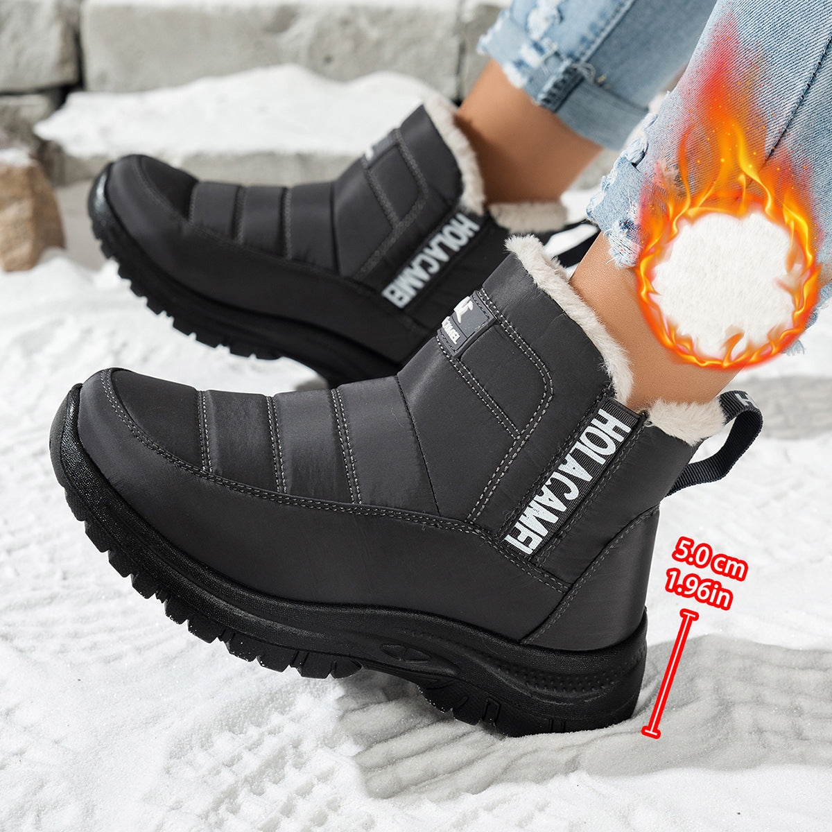 🔥Botas de nieve impermeables y cálidas de terciopelo para exteriores