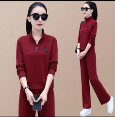 😍【Top + pantalones】2025 traje de ropa deportiva casual suelto de gran tamaño nueva moda caliente