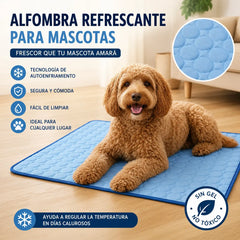 🧊⚡ ¡Rebajas de verano! Alfombrilla refrescante para mascotas (sin agua) – Tejido Oxford transpirable, apta para cualquier cama o jaula.