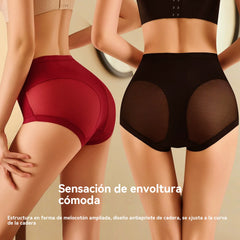 【4 piezas (una de cada color)】🍑 Ropa interior moldeadora de cintura alta: ¡Levanta y aplana el abdomen en segundos! ✨