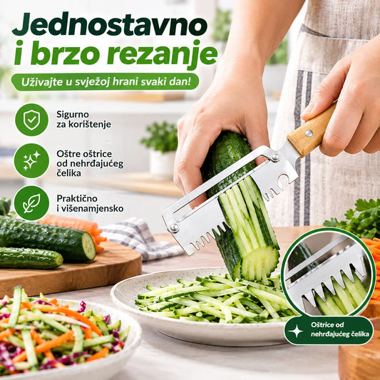 🔥Kupite 1, dobijte 1 gratis (2 komada)🧅🔪 Višenamjenska kuhinjska gulilica 3 u 1: Guli, sjecka povrće, reže meso i otvara boce! 🔥