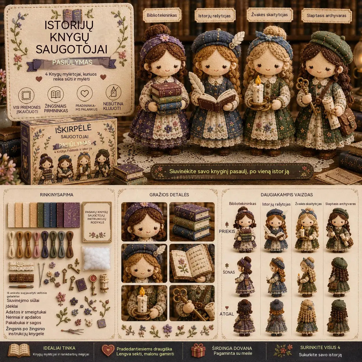 🎁Paskutinė diena: pasinaudokite 49 % nuolaida! 🧵 „Pasidaryk pats“ miniatiūrinis skiautinių (patchwork) rinkinys iš „Miniature World“ serijos.