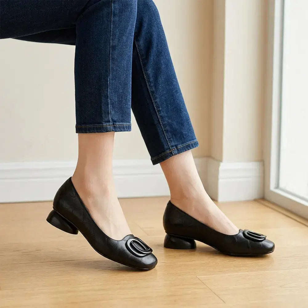 👡Ženski francoski retro ravni čevlji Mary Jane - z okroglo konico in nizkim izrezom - retro stil, udobni in za vsak dan