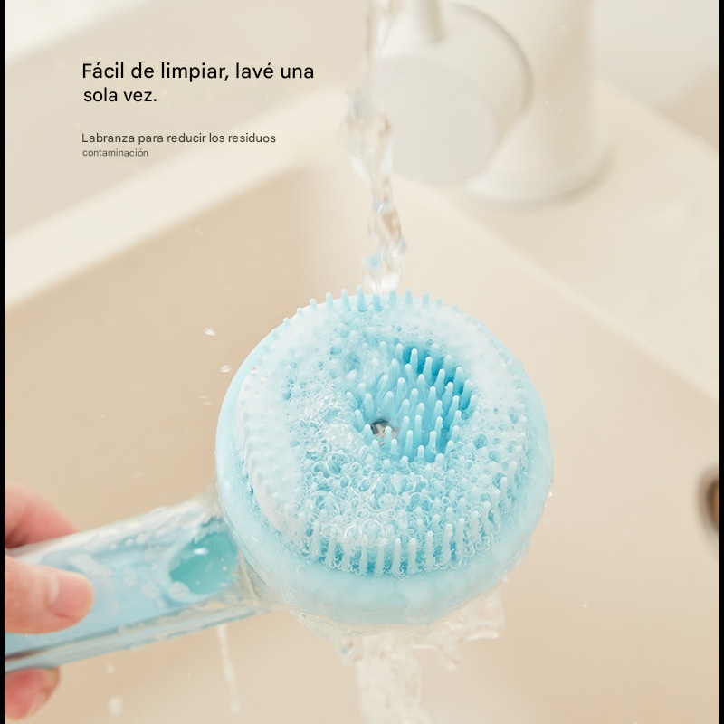【2 piezas】📢📢¡50% de descuento! ⏰Cepillo de baño para mascotas con mango largo y dispensador de champú