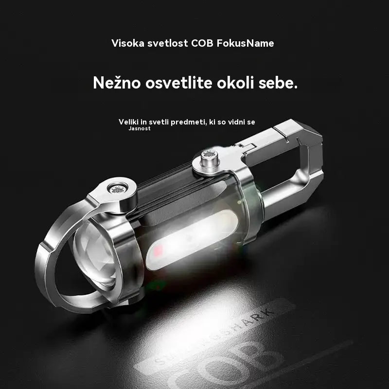 【2 kos】🔥Odlična ponudba🔥Super svetla vodoodporna mini svetilka s ključem in svetilnostjo 1200 lm