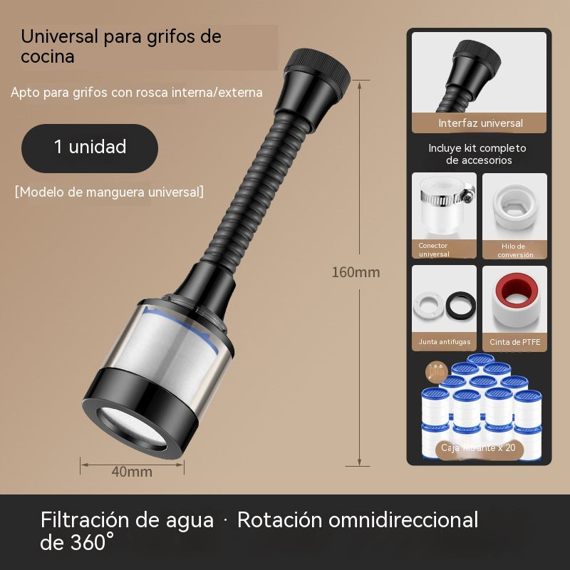🔥【Compra 1 y recibe 1 gratis】💧✨ Filtro de agua para grifo | Purificación profunda, elimina sedimentos y olores, instalación rápida compatible con el 99% de grifos 🚰