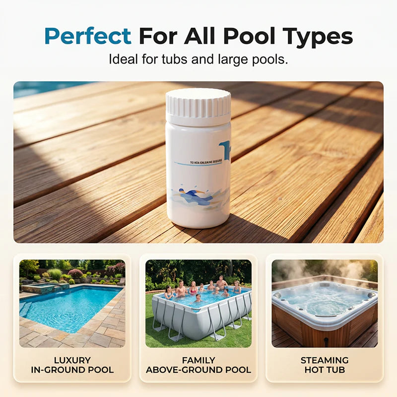 🔥Compre 1 y obtenga 1 gratis（2 botella）🏊‍Pastillas de limpieza instantánea para eliminar manchas y suciedad de piscinas