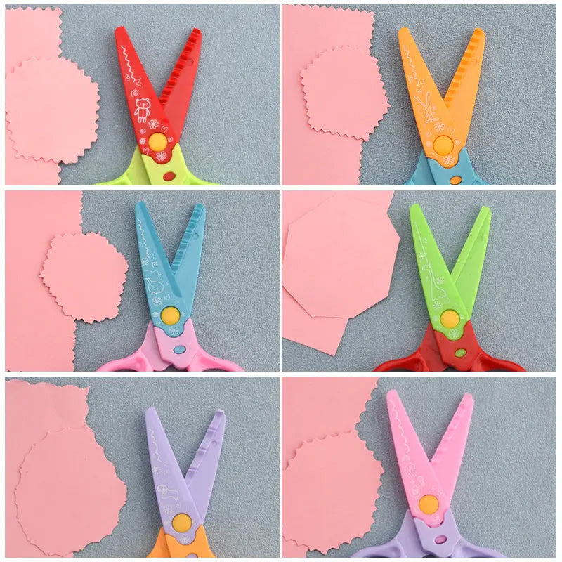 🥰【6 piezas - 6 formas diferentes】✂️🌈Tijeras de seguridad para niños (para proyectos de bricolaje)