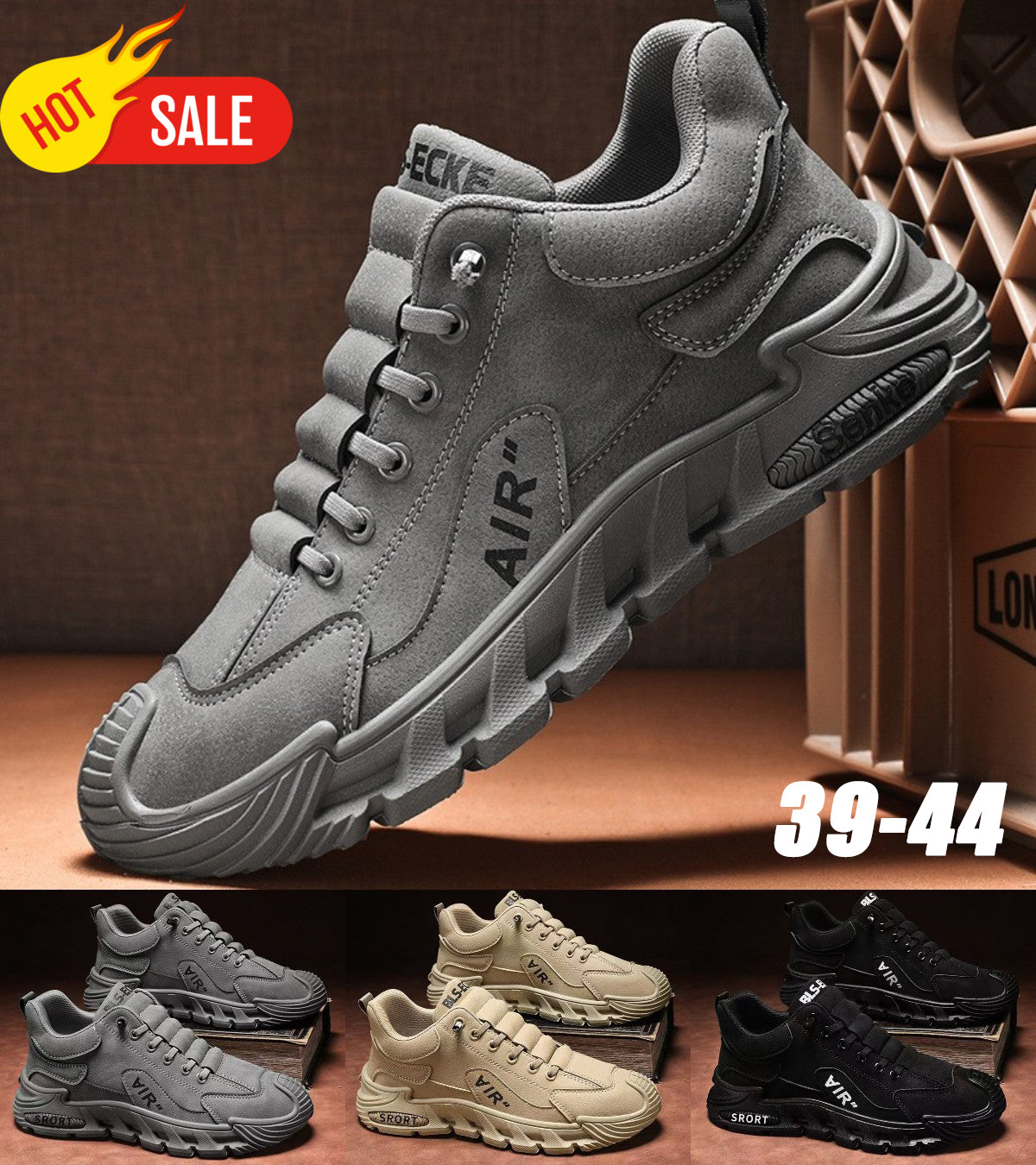 🔥✨【Nueva llegada de invierno】(Tallas 39-44) Zapatos casuales para hombre, impermeables y transpirables, suela suave, cómodos de usar.