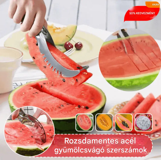 【Vegyél 1-et, kap 1-et ingyen】Rozsdamentes acél szélmalom görögdinnye kés, konyhai kiegészítők