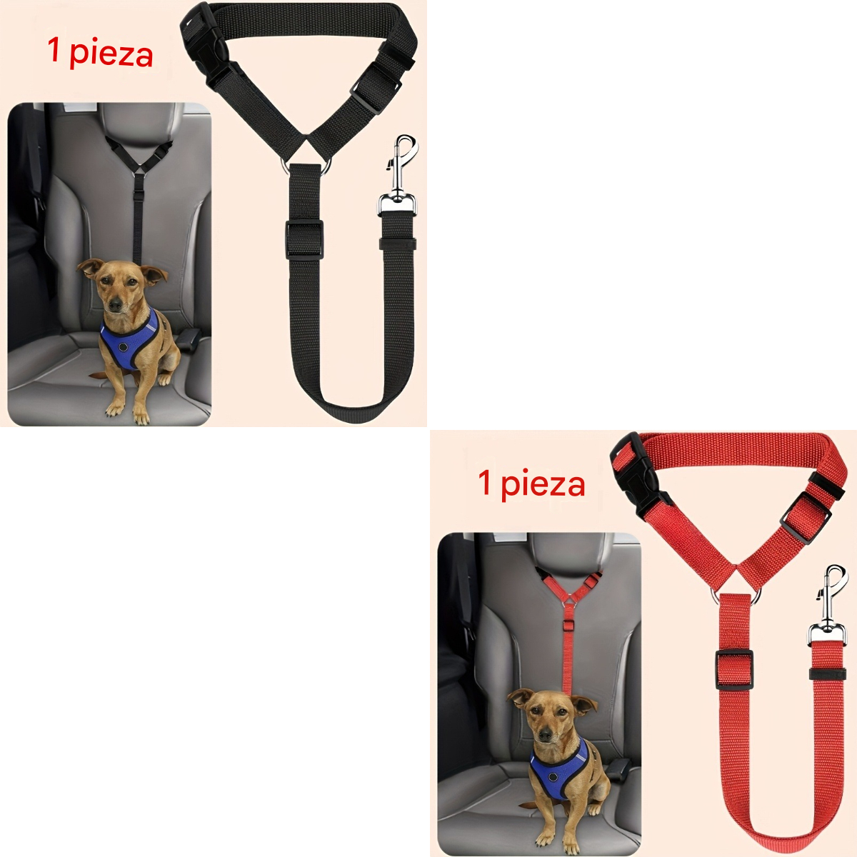 🔥Compre 1 y obtenga 1 gratis（2 piezas）🐾 Correa ajustable para perros para coche