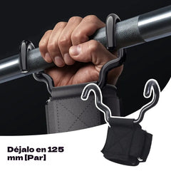 🔥Komplet dveh fitnes kavljev za bodybuilding in dvigovanje uteži, 125 mm razširjena opora, nedrseči zapestni trakovi, nosilnost 250 kg za zgibe in mrtvi dvig.